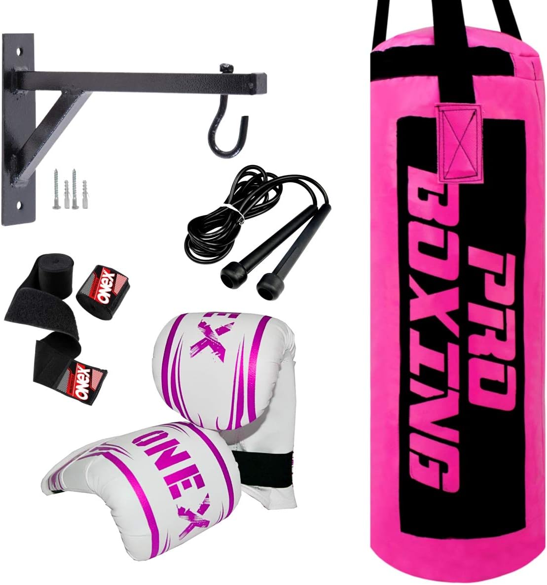 ONEX Kids Punch Bag Filled Set Junior Kick Boxing Children Punching