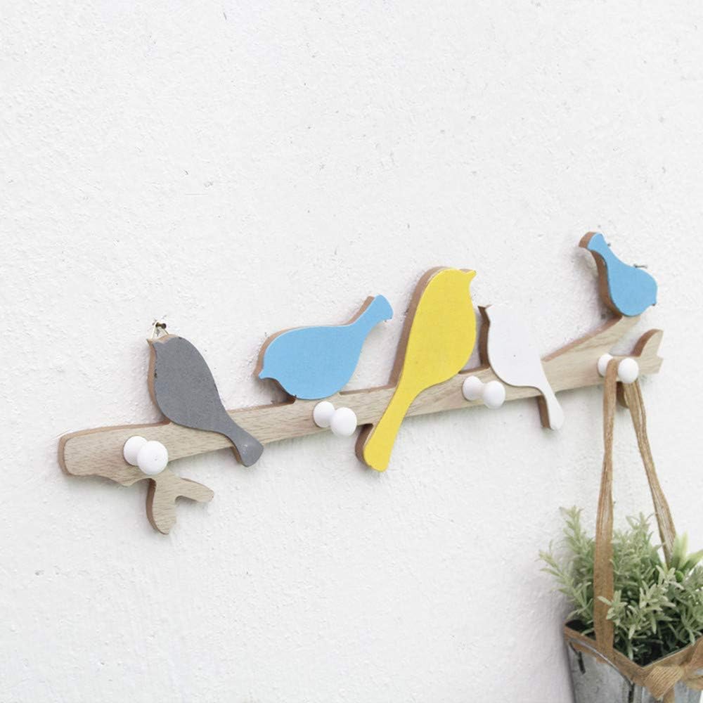 Willing Life Wall-Mounted Bird Wall Hook Decorative Resin Wooden Hook Kitchen Bathroom for Coat Key Towel Bag