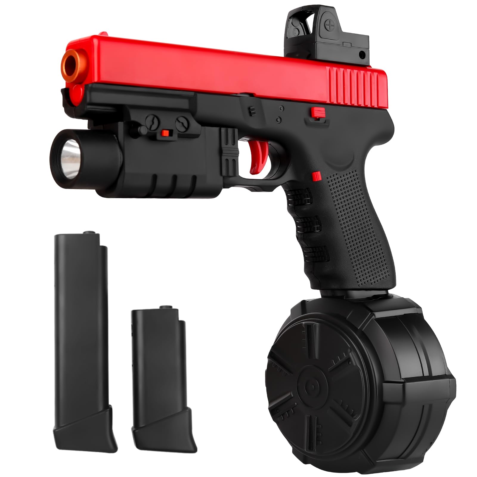 Gel Blaster New JM-X2,Upgrade Version Gel Toys with Goggles and Drum, Christmas Easter Outdoor Games and Backyard Fun for Ages 14 years old and up and Adults,Red