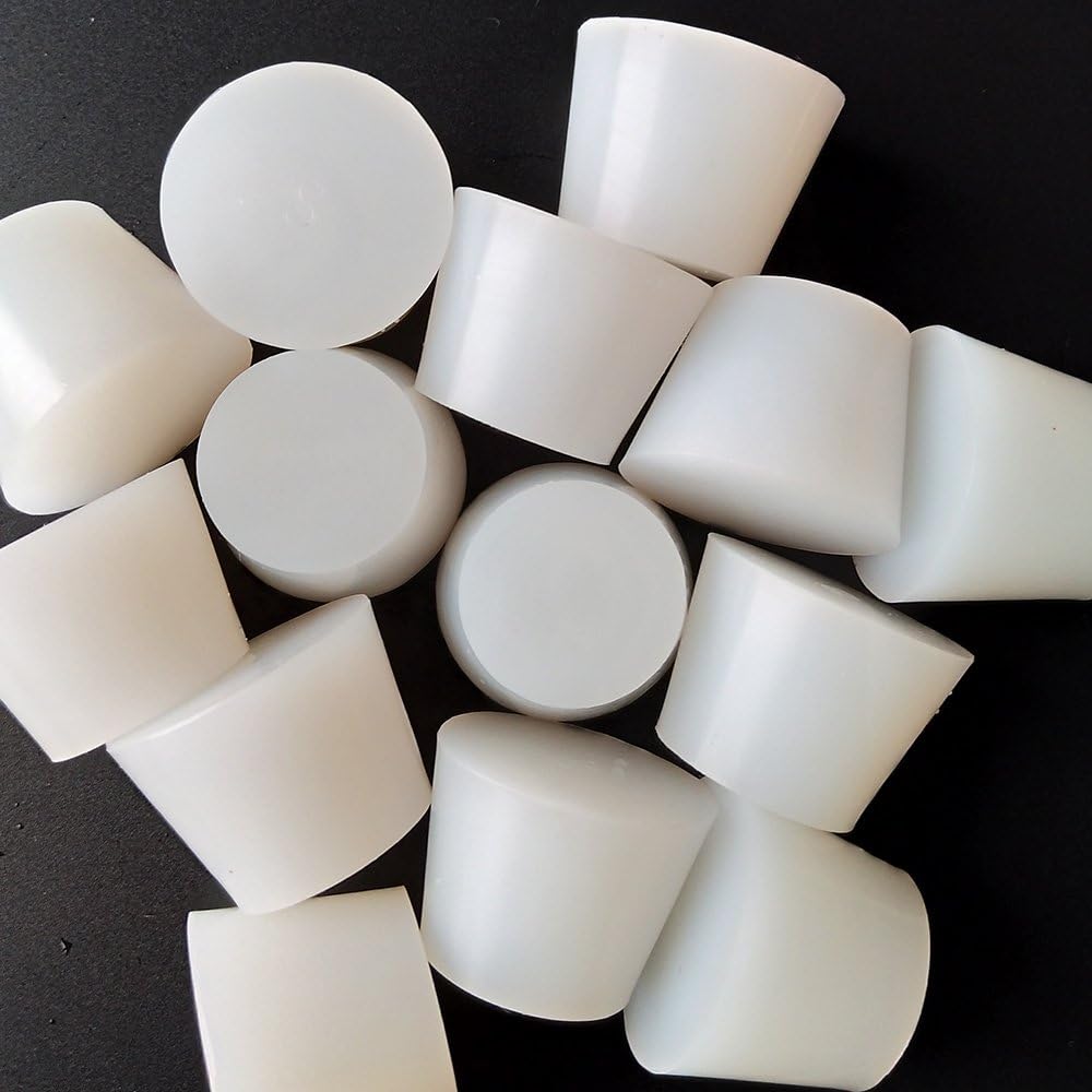 YEJI #8 Silicon Rubber Stopper, Tapered Rubber Stopper, White Color. 1 PCS
