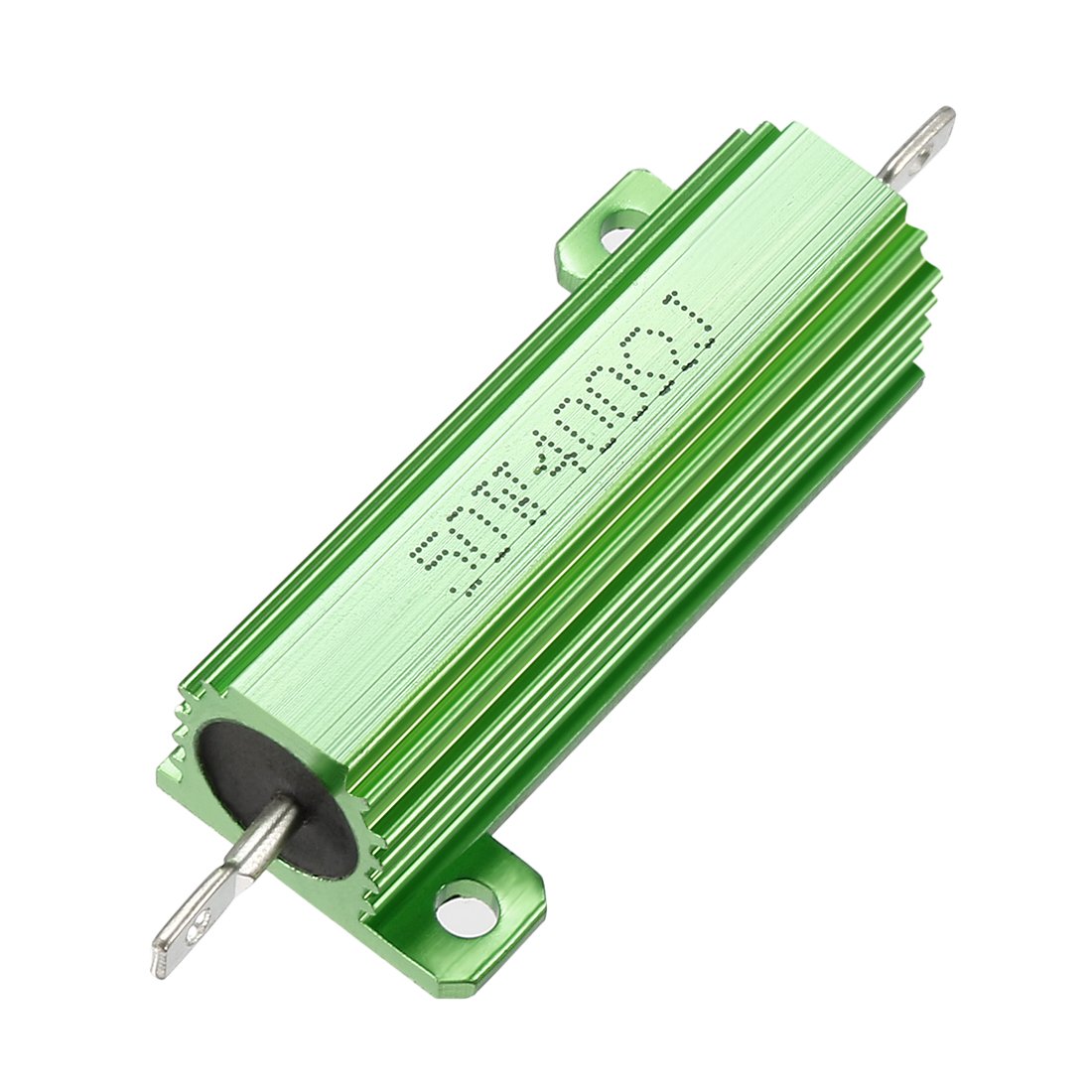 sourcingmap 50W 400 Ohm 5% Aluminum Housing Resistor Screw Tap Chassis Mounted Aluminum Case Wirewound Resistor Load Resistors Green 1 pcs