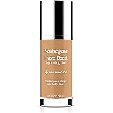 Neutrogena Hydro Boost Hydrating Tint Foundation Makeup for Dry Skin, with Hyaluronic Acid, Lightweight Oil-Free Water Gel, Non-Comedogenic, 85 Honey Color 1.0 fl. oz