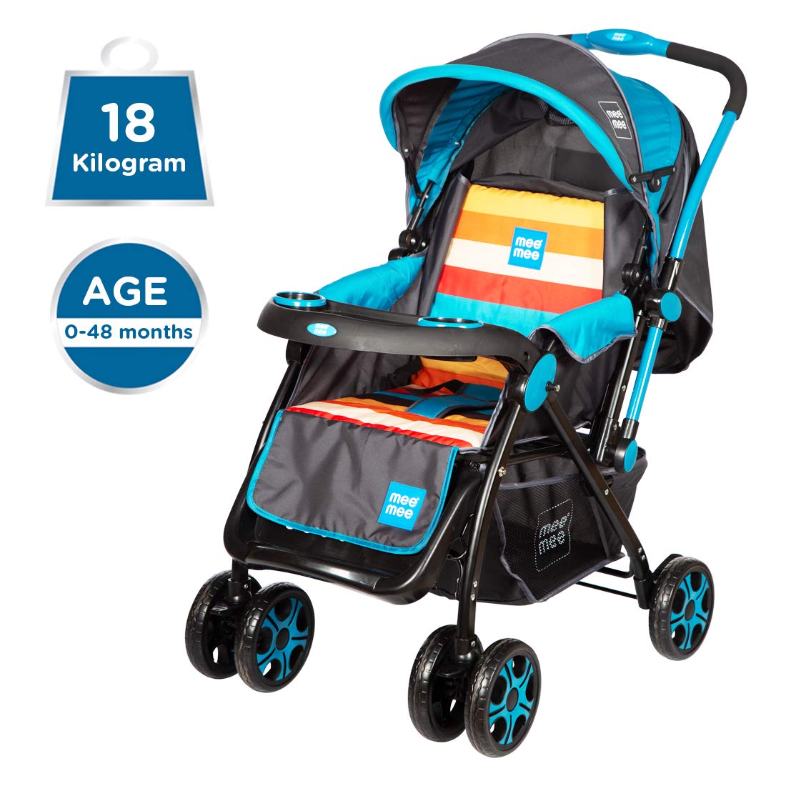 mee mee pram with 3 seating position