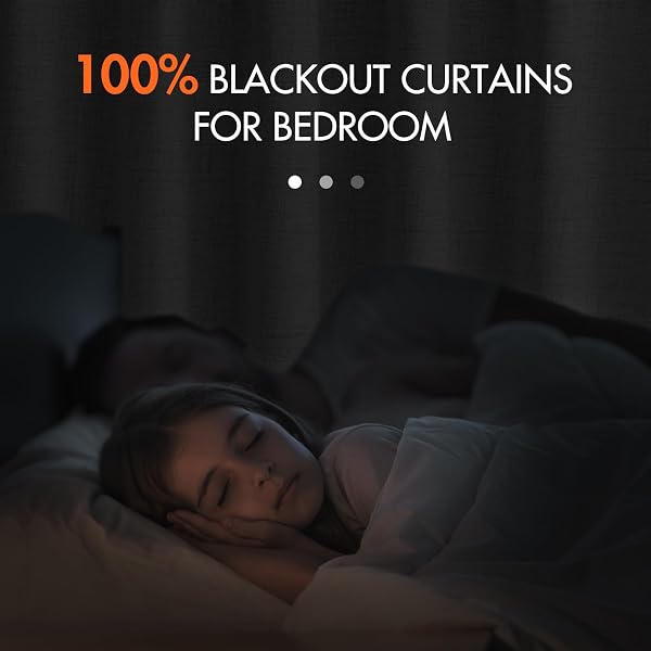 MIULEE 100% BLACKOUT CURTAINS 108 INCHES LONG, LINEN CURTAINS & DRAPES FOR BEDROOM LIVING ROOM BACK TAB BLACK OUT WINDOW TREATMENTS THERMAL INSULATED ROOM DARKENING ROD POCKET, LIGHT GREY, 2 PANELS