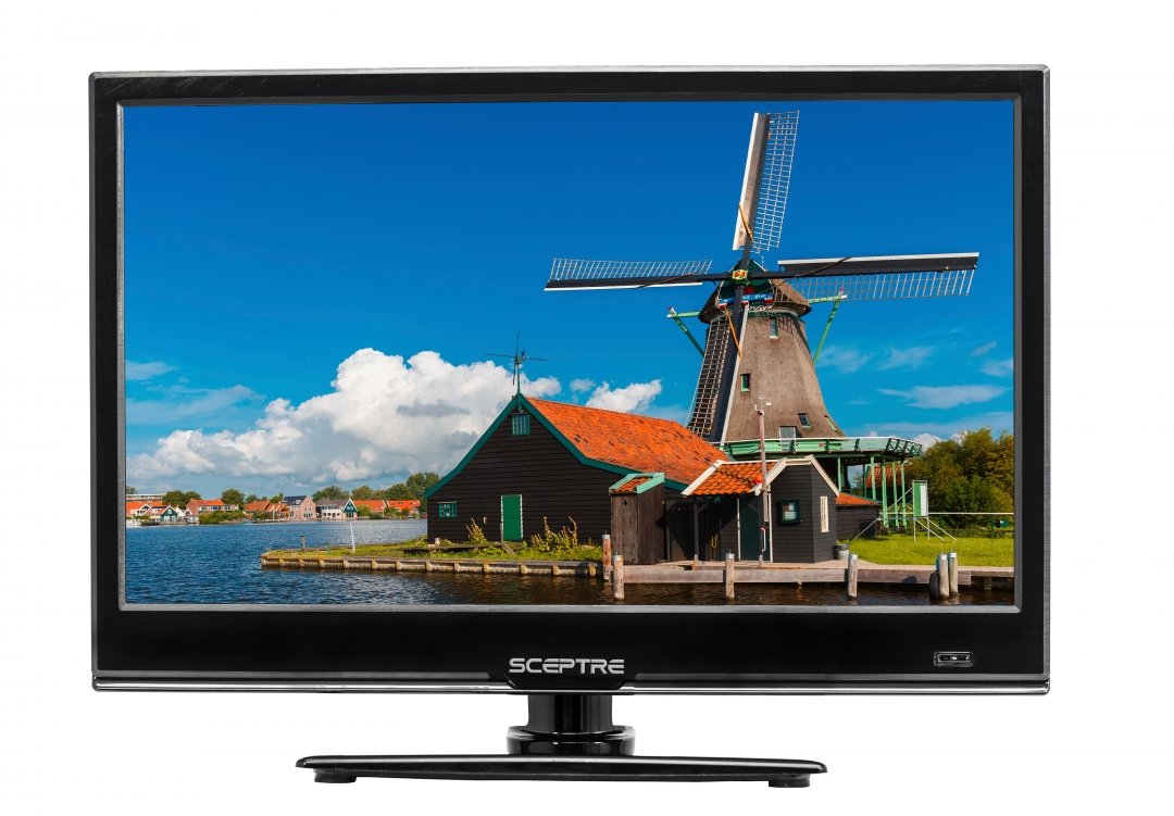 Sceptre E165BV-SS Slim 16" 720p LED HDTV HDMI USB VGA, DC 12V Car