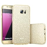 Samsung Galaxy S7 Edge Case, ESR Luxury Glitter Sparkle Bling Designer Case [Slim Fit, Hard Back Cover] Shinning Fashion Style for Samsung Galaxy S7 Edge Case (Champagne Gold)