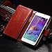 Note 4 Case, Galaxy Note 4 Case, Joopapa Galaxy Note 4 Wallet Case,Pu Leather Case Magnet Wallet Credit Card Holder Flip Cover Case Built-in 9 Card Slots & Stand Case for Samsung Galaxy Note 4 (Brown)