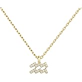 PAVOI 14K Gold Plated Cubic Zirconia Astrology Necklaces for Women - Zodiac Pendant Jewelry Gifts - Zodiac Sign Pendant Necklaces