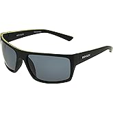 Body Glove Waterman Rectangle Sunglasses, Black, 58 mm