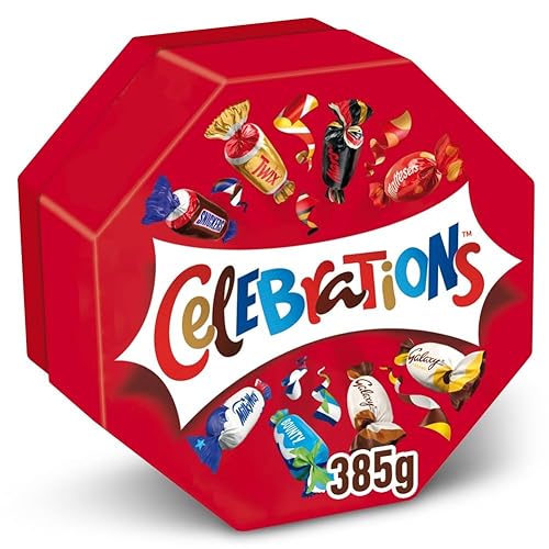 Celebrations Chocolate Gift Box, 385g Assorted Chocolates Snack Box With Mini Chocolate Bars & Biscuits