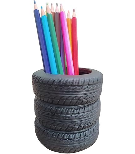 Pen Holder Desk Organizer Football Style Pen Holder Pen Holder Storage Box Creative Football Stationery Holder For Home Office School (Black