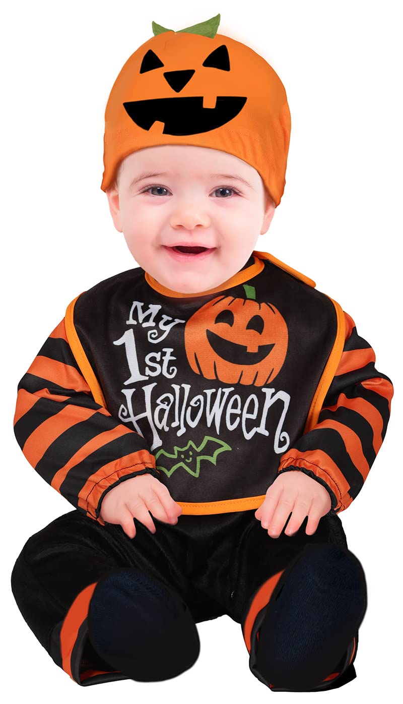 FIESTAS GUIRCA My 1st Halloween Baby Fancy Dress - Pumpkin Halloween Kids Costume Baby Boy or Girl Age 12-18 Months