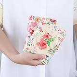 siixu Colorful Pocket Notebook A6 Floral Vegan Leather Red view 8