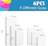 FEPITO 6 Set Blank Stretched Canvas Assorted Sizes for Acrylic Oil Painting view 4