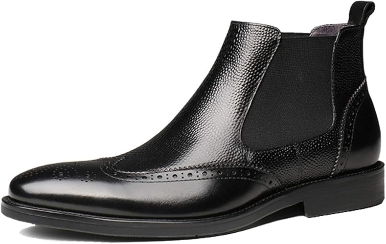 Amazon Wewin サイドゴアブーツ ショートブーツ メンズ 本革 革靴 プレーントゥ マーティン靴 ビジネスシューズ 紳士靴 フォーマル 結婚式 カジュアル 靴 定番 シンプル 履きやすい 脚長 防滑 おしゃれ イングランド風 Wewin ブーツ