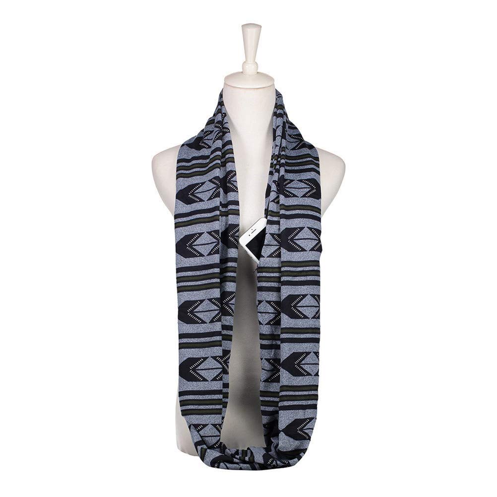 BesserBay Womens Scarf with Zipper Pocket Travel Scarves Soft Infinity Scarf BesserBay Womens Scarf with Zipper Pocket Travel Scarves Soft Infinity Scarf