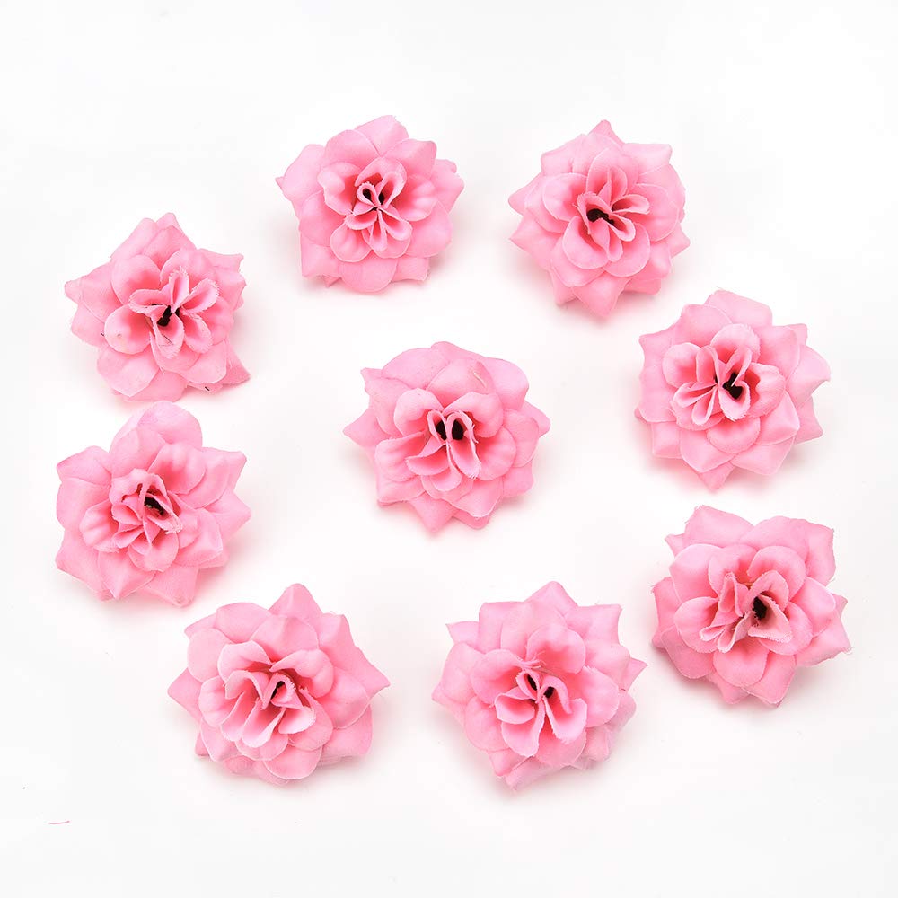 30pcs Lot 4cm Handmade Mini Artificial Silk Rose Flowers Heads Diy Scrapbooking Flower Kiss Ball For Wedding Decorative Pink Silk Flower Arrangements