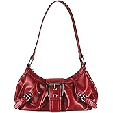 FortuneFlare Women's Y2k Purse Hobo Shoulder Bag Goth Tote Handbag Buckle Punk Cute Leather Purses Gift 2000s