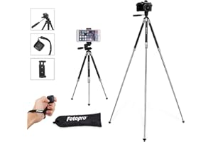 Fotopro Phone Tripod 40 inch Extendable Lightweight Camera Tripod Stand with Phone Mount Holder Wireless Remote Aluminum Sturdy Portable Travel Tripod for Photography Video Recording Vlogging