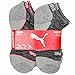 Puma Women's No Show Athletic Socks, Pack of 6, Grey and Pink, Sock Size: 9-11, Shoe Size: 5-9.5