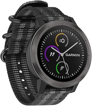 Fintie Correa Compatible con Garmin Vivoactive 3/Vívomove HR/Vivoactive 3 Music/Forerunner 645 Music-20mm Pulsera de Repuesto de Nylon Suave con ...