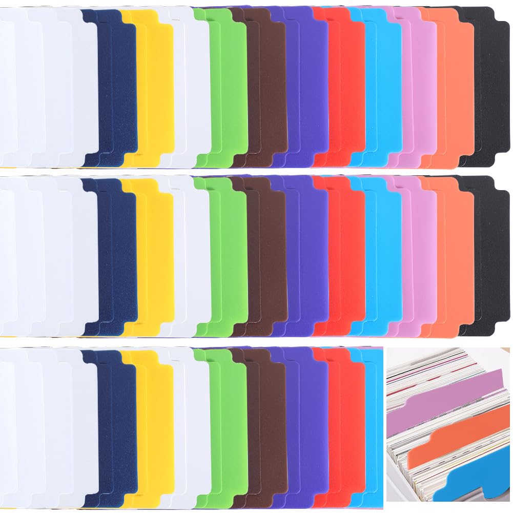 CRASPIRE 72-Sheet 12-Color Trading Card Dividers - 2.75 x 3.8 Inch Plastic Card Separators for Board Game Organization