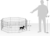 UNDERDOG 8 Panel Playpen 61cm Black Folding Indoor Outdoor Pet Pen view 4