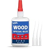 WOUSEDO Wood Glue 30g, Fast Drying Strong Adhesive for Wood Repair | Clear waterproof bond, works on hardwood/timber/softwood/particle board, for furniture, crafts, DIY, no clamping required