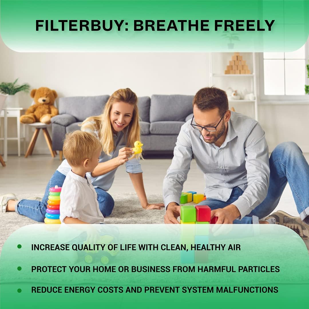 FilterBuy 20x20x1 Air Filter MERV 8, Pleated HVAC AC Furnace Filters (4-Pack, Silver): Replacement Furnace Filters: Home Improvement