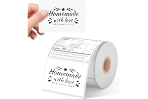 Phomemo 4"x3" Thermal Labels Roll for Small Business Supplies - Commercial Grade Logo Stickers for Business Customized - Waterproof Shipping Labels for Thermal Label Printer - 500 PCS Label Stickers