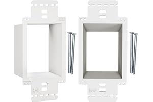 BWP 2 Pack Electrical Outlet Box Extender 1 Gang - Electrical Box Extender with 4 Screws -Single Gang Box Extender Outlet