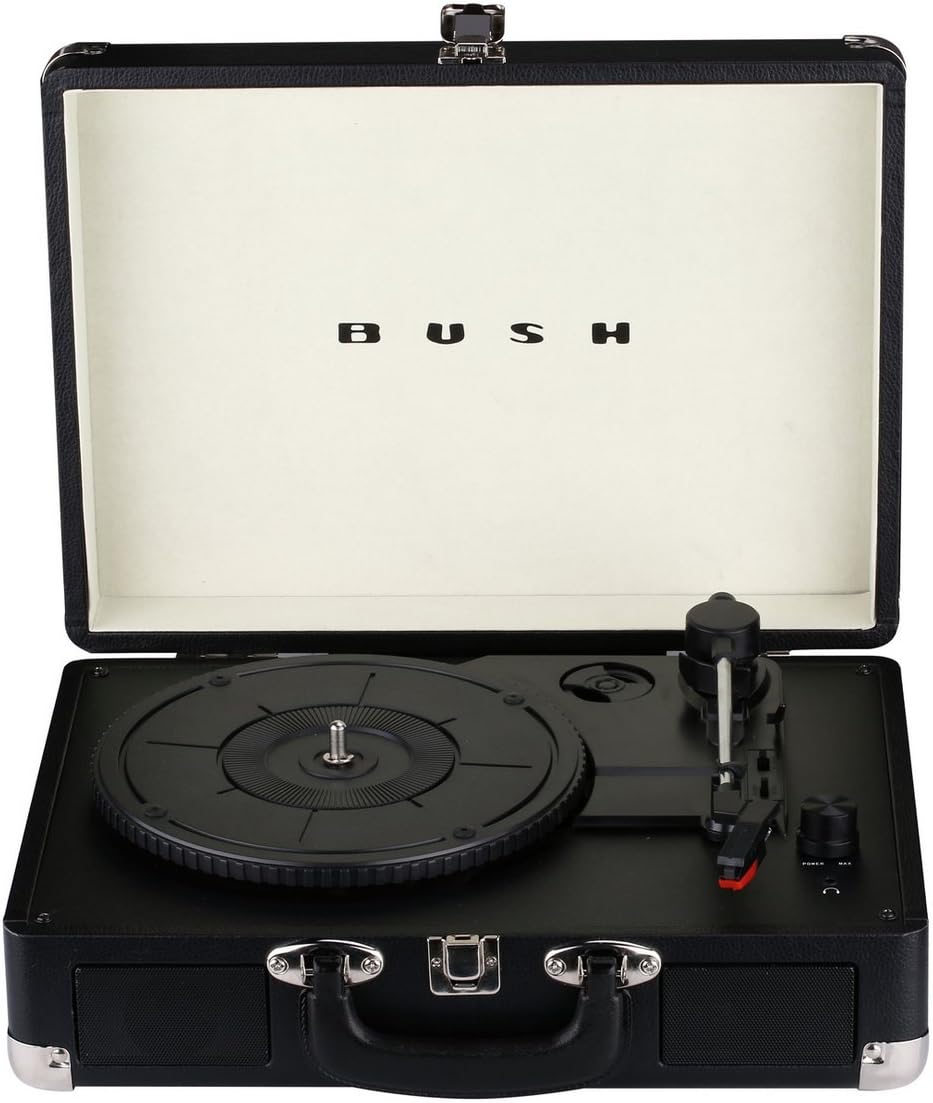 Bush Classic Retro Turntable Vinyl Record Player - Black, Standard - Image 3
