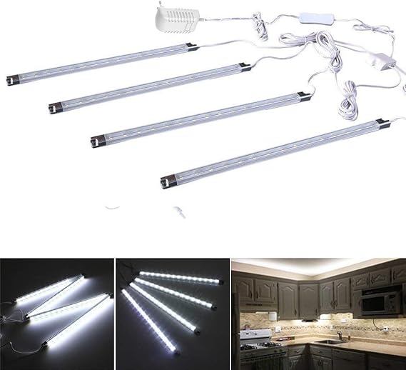 EFK LED Unter Kabinettbeleuchtung Kit, 4 er-Set Schrankleuchte, Gesamt