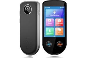 QUALIDIGI Language Translation Device, 137 Language Two-Way Instant Voice Translator, 3.5-inch Touchscreen, Supports Online/Offline/Image/Portable Real-time Translation Device