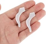 WLLHYF Silicone Glasses Ear Cushions 10 Pairs Anti Slip Clear White view 5