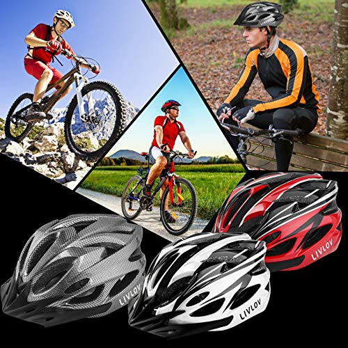 LIVLOV V1 Adult Bike Helmet 56-62CM with Visor, 18 Vents, Cycling Bicycle Helmets Adjustable Lightweight Youth Mens… - Image 4