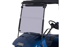 SPEUNI Tinted Foldable Windshield Compatible with EZGO TXT Medalist Golf Carts 1995 & Up