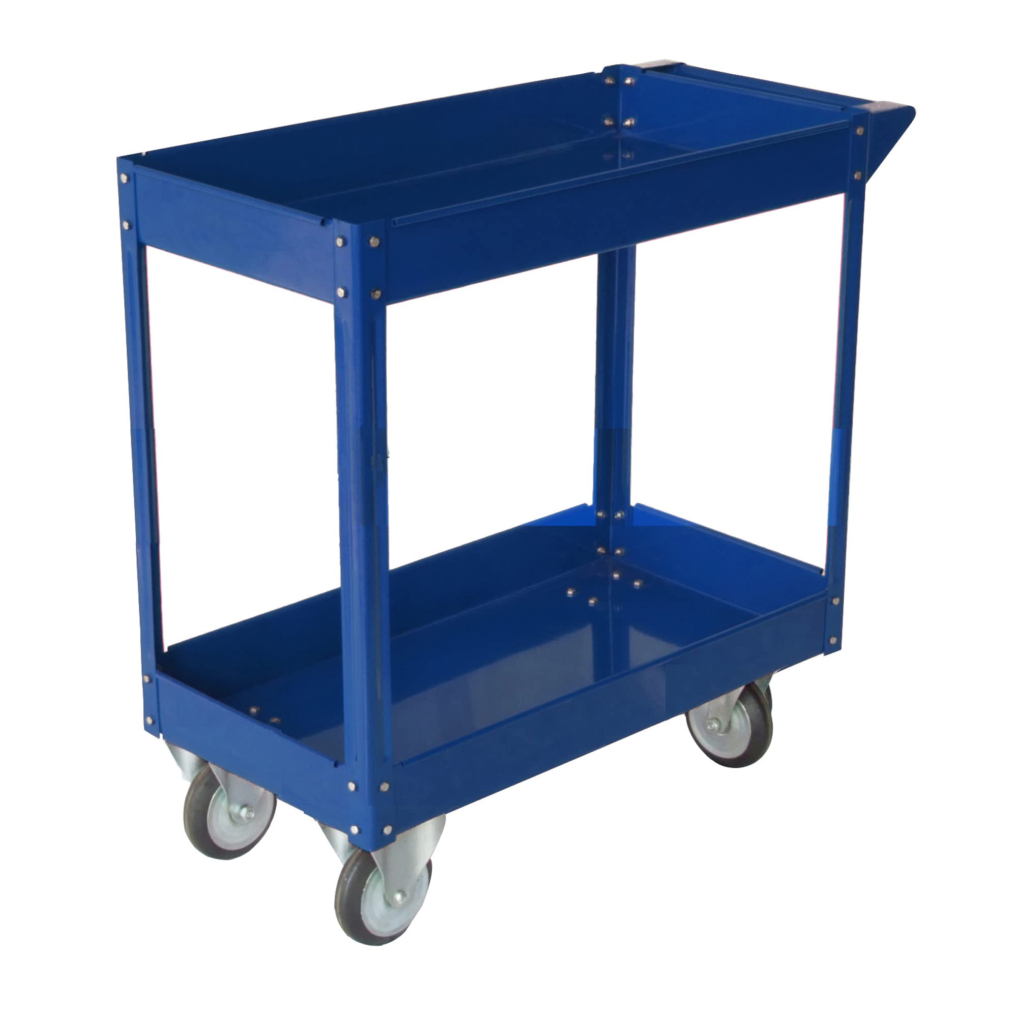 Archimedes HT Steel Cart Two Shelves, Metal, Blue, 84 x 41 x 82 cm