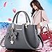 Fantastic Zone Women Handbags Fashion Handbags for Women PU Leather Shoulder Bags Messenger Tote Bags Grey