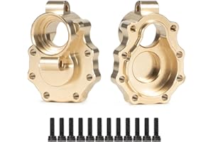 Linsvirgo 2 PCS Brass Rear Inner Portal Drive Housing, TRX4 Rear Axle Steering Knuckle Portal Cover for 1/10 RC Crawler TRX-4 Defender Bronco Sport K5 TRX6 Upgrades Parts Replacement of 8253