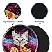Galdas Mouse Pad Mousepad Round Gaming Mouse Pad Rubber Base Cloth Mouse Pads for Computers Laptop (Updated Version) … … (Space Cat)