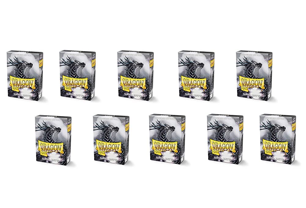 10 Packs Dragon Shield Matte Mini Japanese Slate 60 ct Card Sleeves Display Case