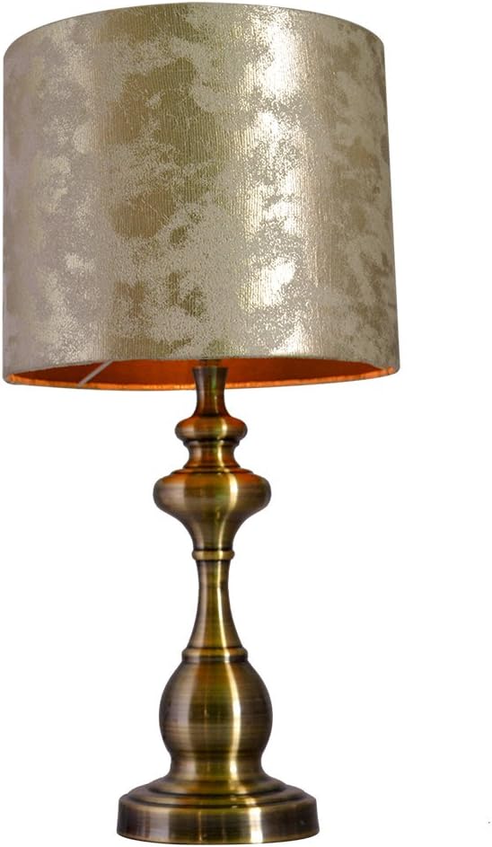 18 5 Retro Noble Golden Copper Table Lamp Tootoo Star Metal Base Best Desk Lamps For Office Bedroom Living Bed Room Decor Bedside Nightstand Light With Shade Table Lamps Amazon Canada