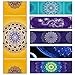 Non Slip Yoga Mat Towel - Microfiber for Hot Yoga Printed Mat Towel with grip Corner Pockets Lightweight Sweat Absorbent Pilates Fitness Bath Beach Sports Outdoor Travel Thin Mats 72” x 24”/26”