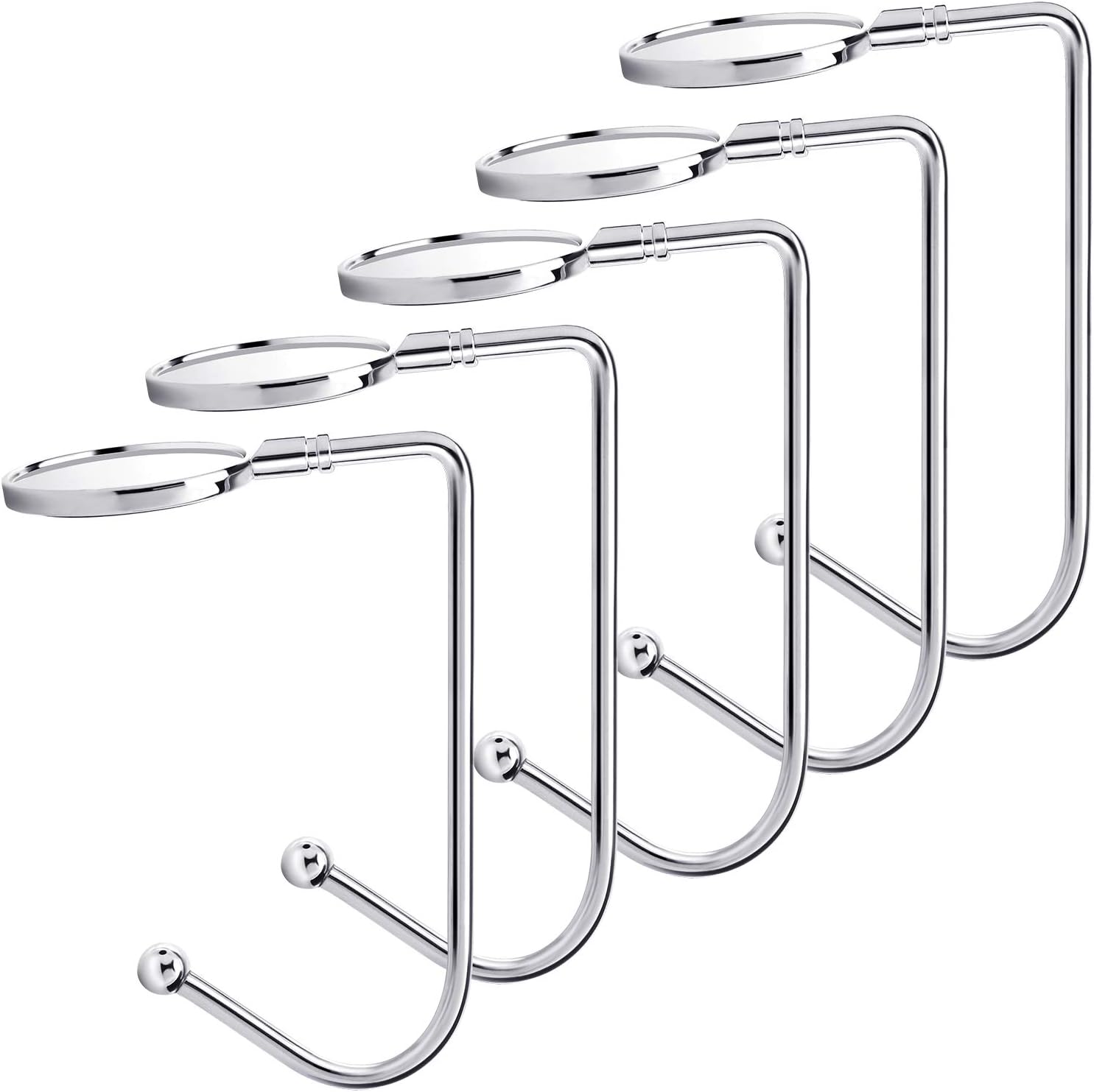 Stockings & Holders - Sunshane 5 Pieces Christmas Stocking Holders Mantel Hooks Hanger Christmas Safety Hang Grip Stockings Clip for Christmas Party Decoration, Silver