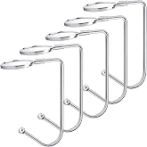 4 Pieces Silver Christmas Stocking Holders - Mantel Hooks, No Screws Needed, Holds Up To 10 Lbs Each - View #12