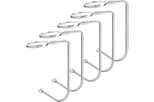 Sunshane 5 Pieces Christmas Stocking Holders Mantel Hooks Hanger Christmas Safety Hang Grip Stockings Clip for Christmas Part