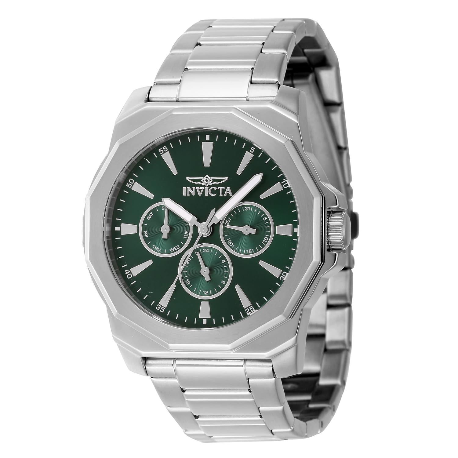 Invicta Men’s Speedway 42mm Stainless Steel Quartz Watch, Silver (Model: 46844)