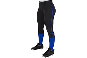 CHAMPRO Girls' Tournament Low-Rise Youth Softball Pants with Braid
