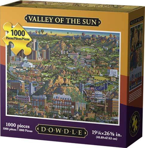 Dowdle Folk Art Valley of the Sun Jigsaw Puzzle (1000 Piece)